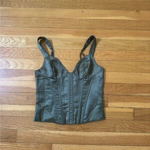 Princess Polly green corset top